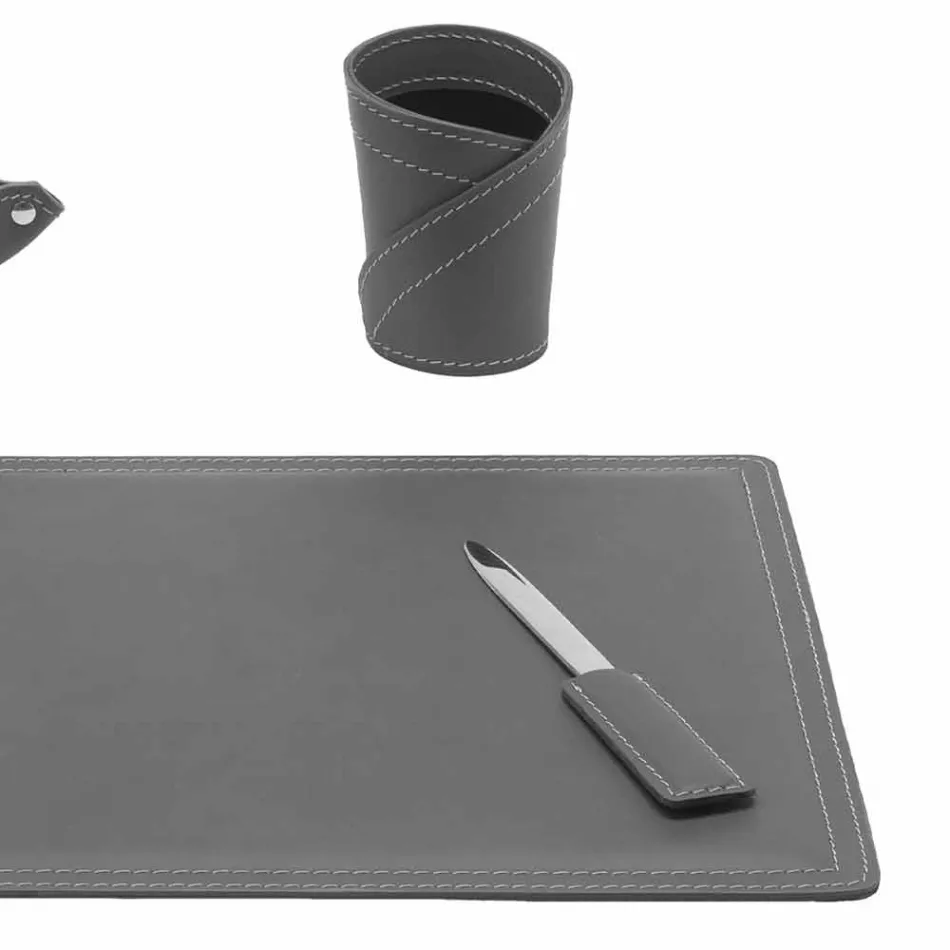 Tillbehör 4-stycks regenererat läderbord tillverkat i Italien - Ascanio Viadurini