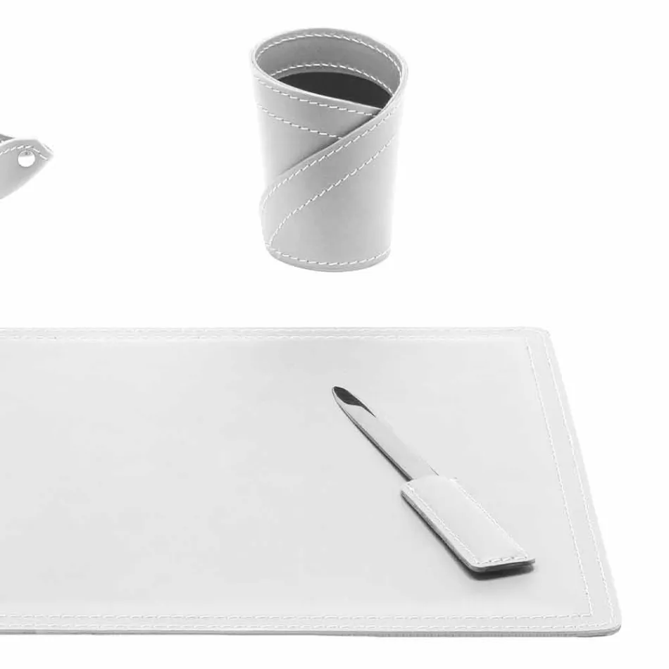 Tillbehör 4-stycks regenererat läderbord tillverkat i Italien - Ascanio Viadurini