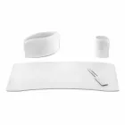 Tillbehör 4 delar regenererat läderbord tillverkat i Italien - Brando Viadurini