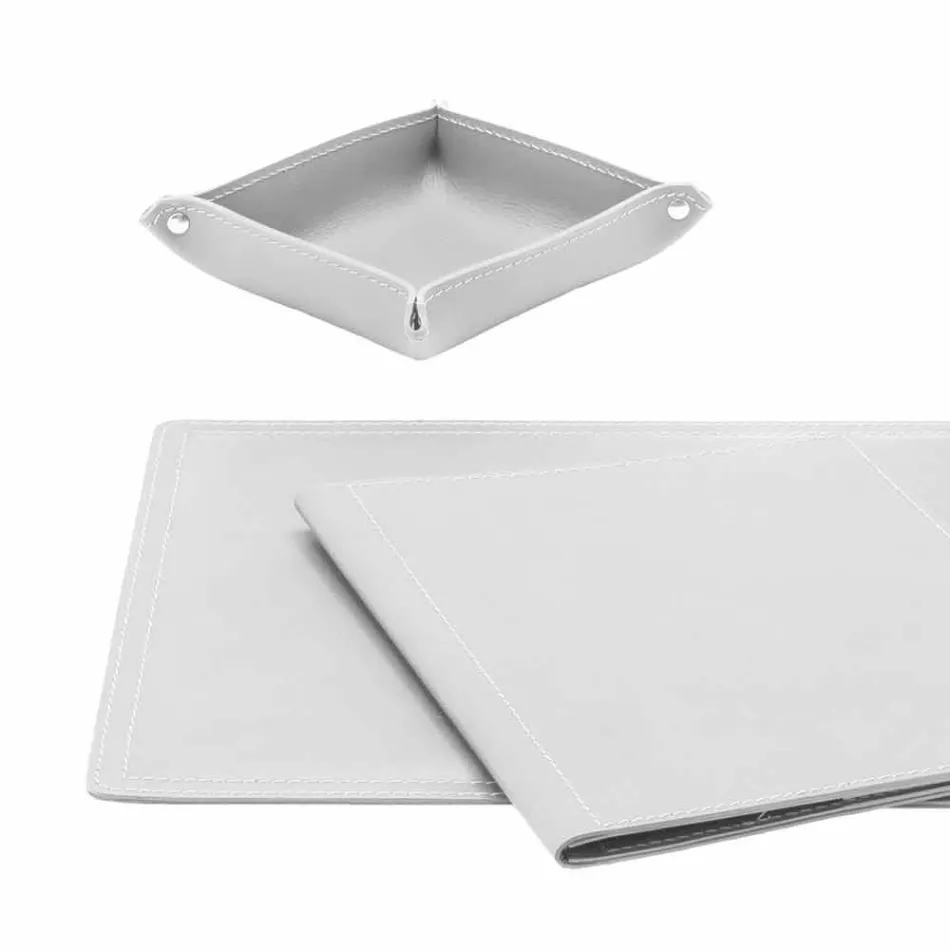 Tillbehör 5-bit regenererat läderbord tillverkat i Italien - Ascanio Viadurini