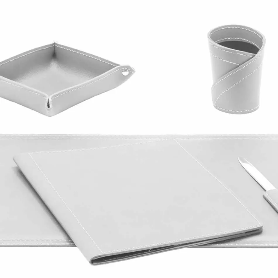 Tillbehör 5-bit regenererat läderbord tillverkat i Italien - Ascanio Viadurini