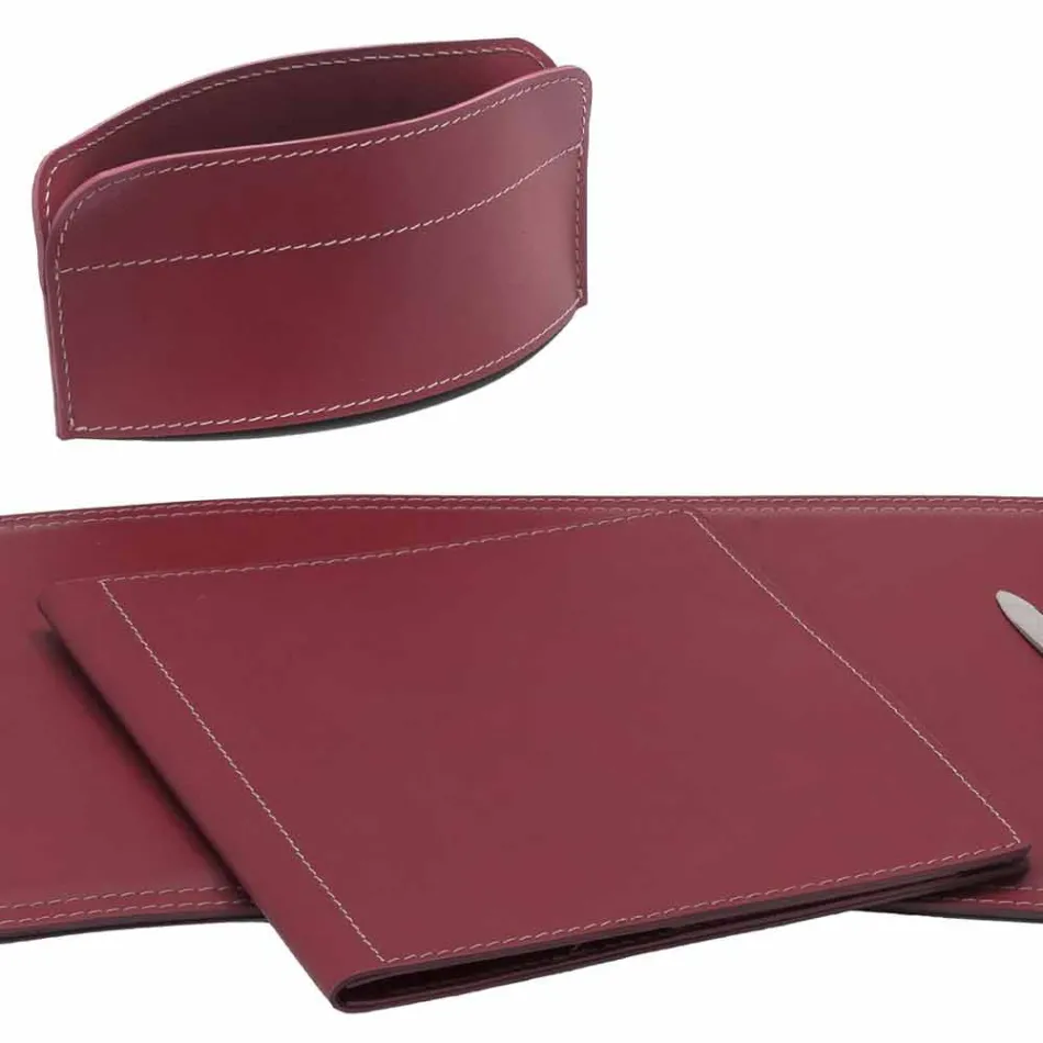 Tillbehör 5-stycks regenererat läderbord tillverkat i Italien - Brando Viadurini