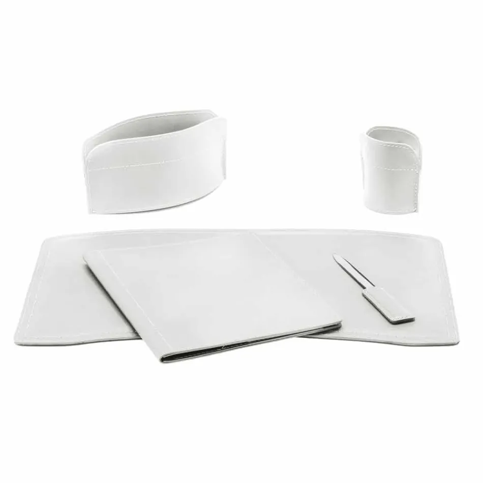 Tillbehör 5-stycks regenererat läderbord tillverkat i Italien - Brando Viadurini