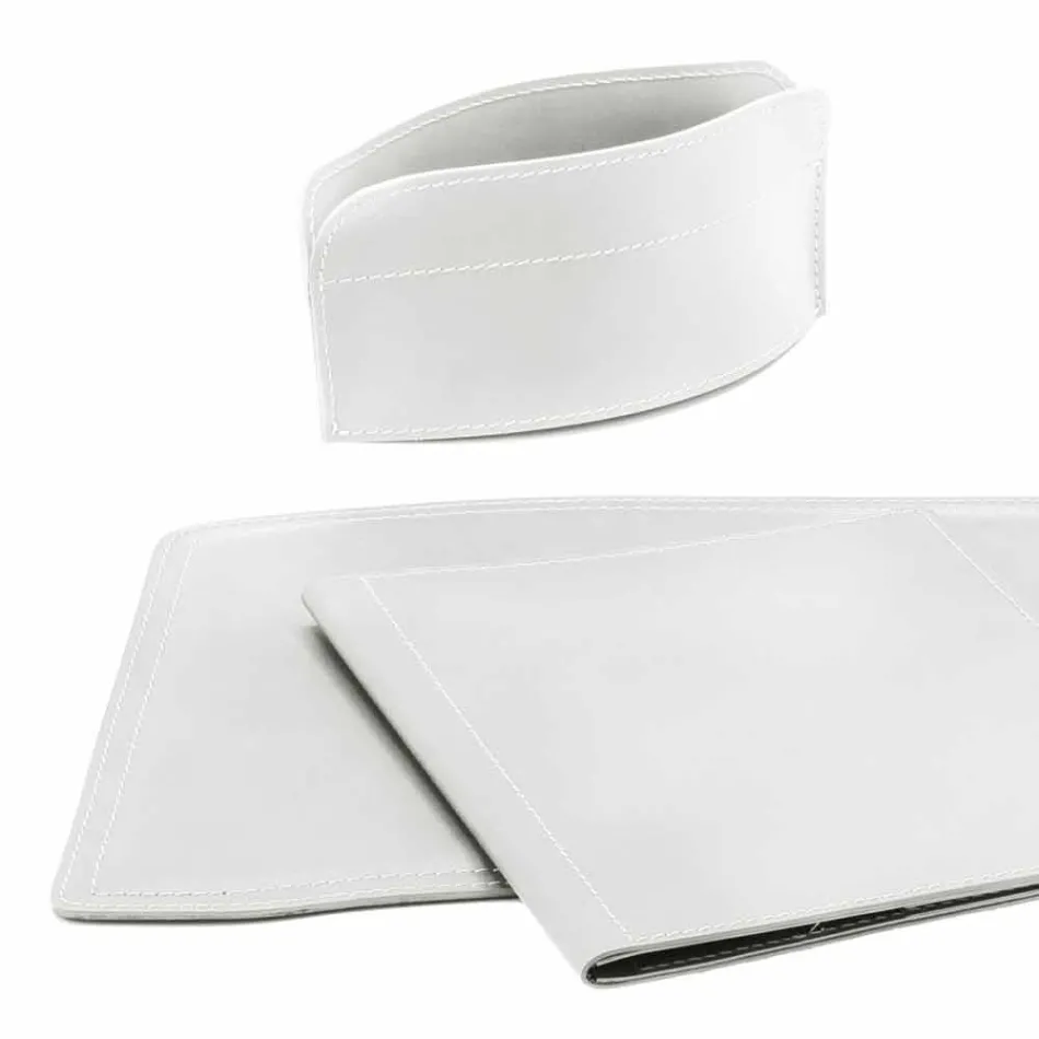 Tillbehör 5-stycks regenererat läderbord tillverkat i Italien - Brando Viadurini