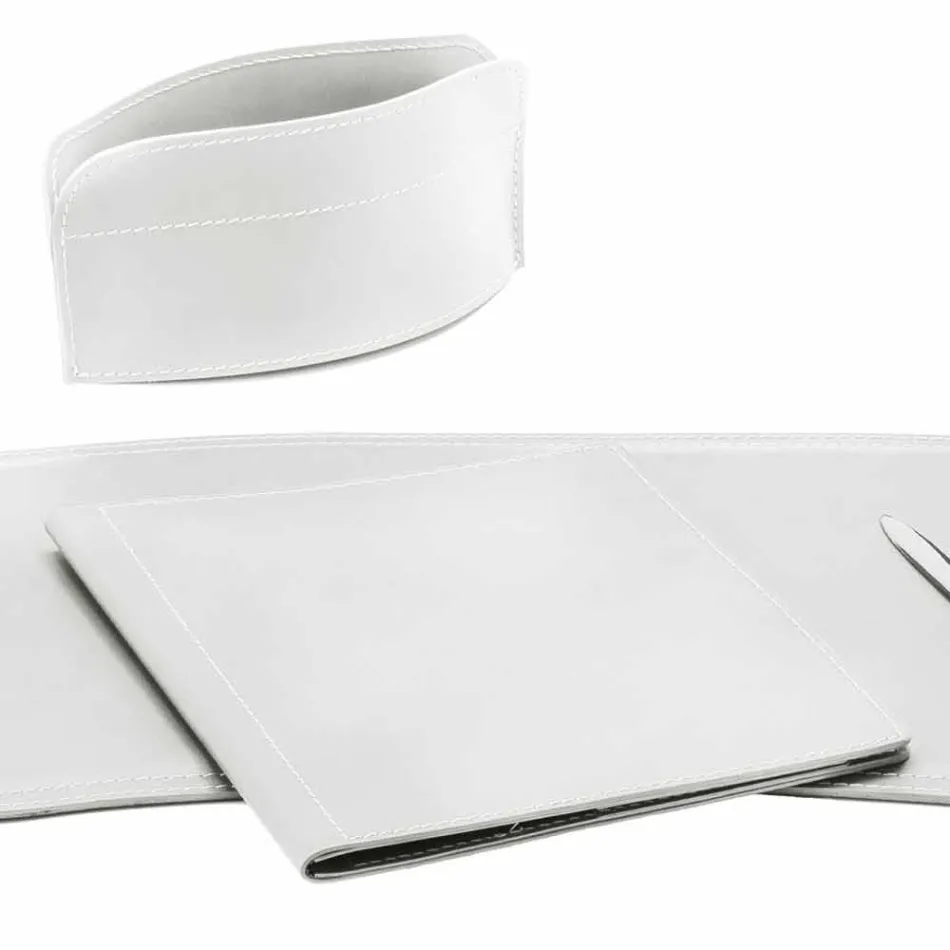 Tillbehör 5-stycks regenererat läderbord tillverkat i Italien - Brando Viadurini