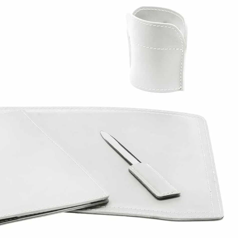 Tillbehör 5-stycks regenererat läderbord tillverkat i Italien - Brando Viadurini