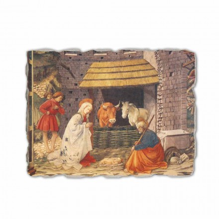 Fresco handgjorda italienska Filippo Lippi &quot;Nativity&quot; Viadurini