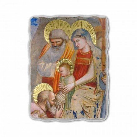 Giotto fresk &quot;Konungarnas tillbedjan&quot; handgjort i Italien Viadurini