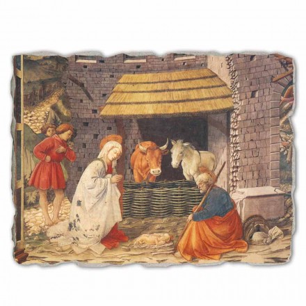 stora fresk handgjorda italienska Filippo Lippi &quot;Nativity&quot; Viadurini