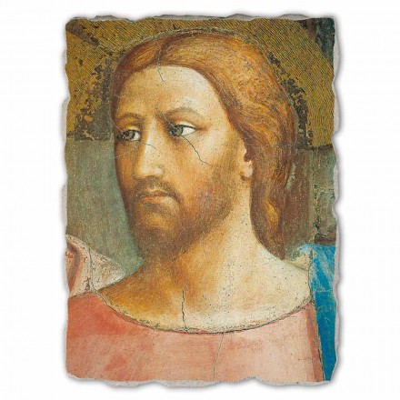 stora fresk handgjort i Italien Masaccio &quot;The Tribute&quot; Viadurini