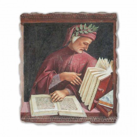 Luca Signorelli fresk reproduktion &quot;Dante Alighieri&quot; 1499-1502 Viadurini
