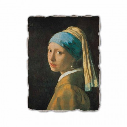 Fresco spela Vermeer &quot;flicka med en Turban&quot; 1665 Viadurini