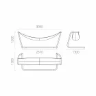 Hängmatta i stål och svart trädgårdsdesign tillverkad i Italien - Cumberland Viadurini