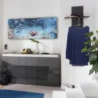 Hall klädhängare i vitt eller antracitglänsande trä - Emanuelito Viadurini