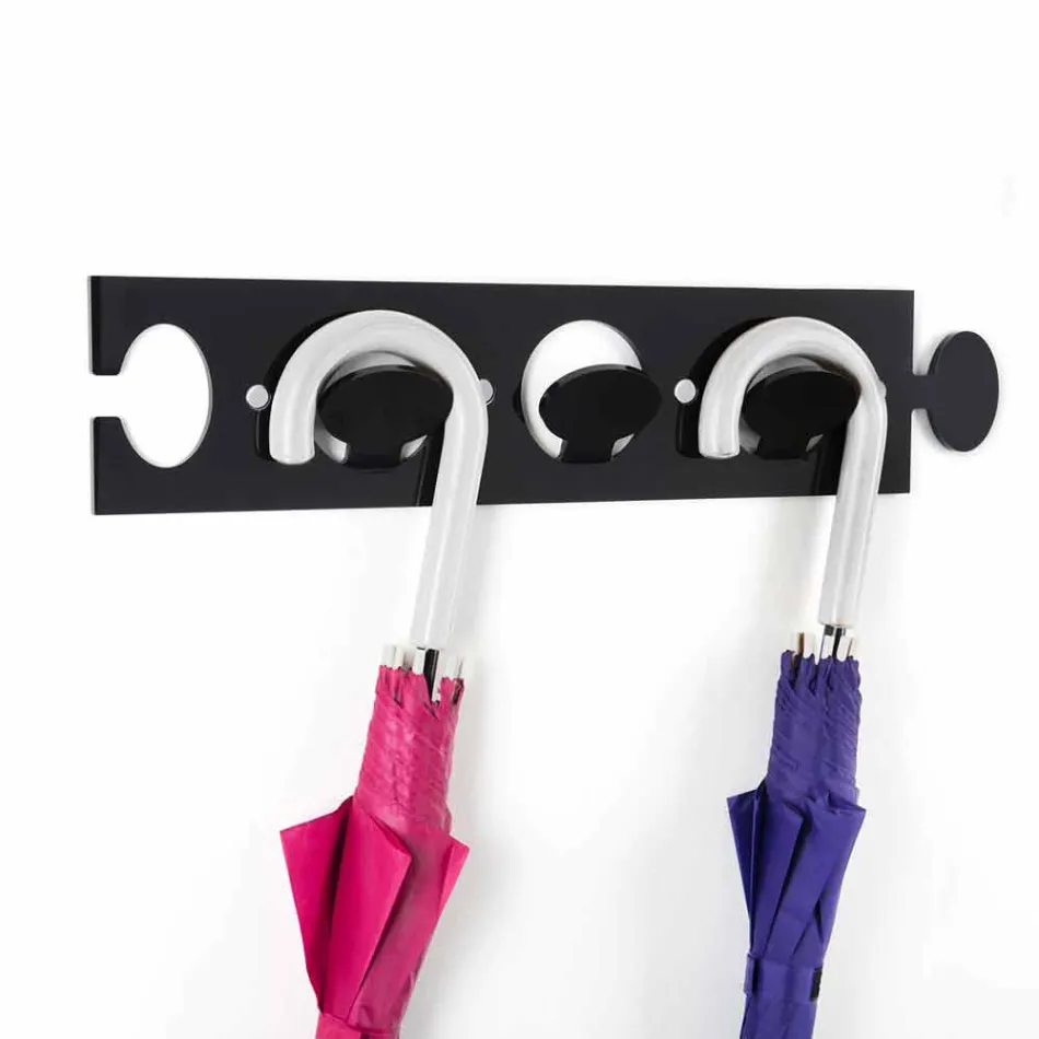 Design Wall Coat Hanger i Triple Colored Plexiglass 2 Pieces - Fratack Viadurini