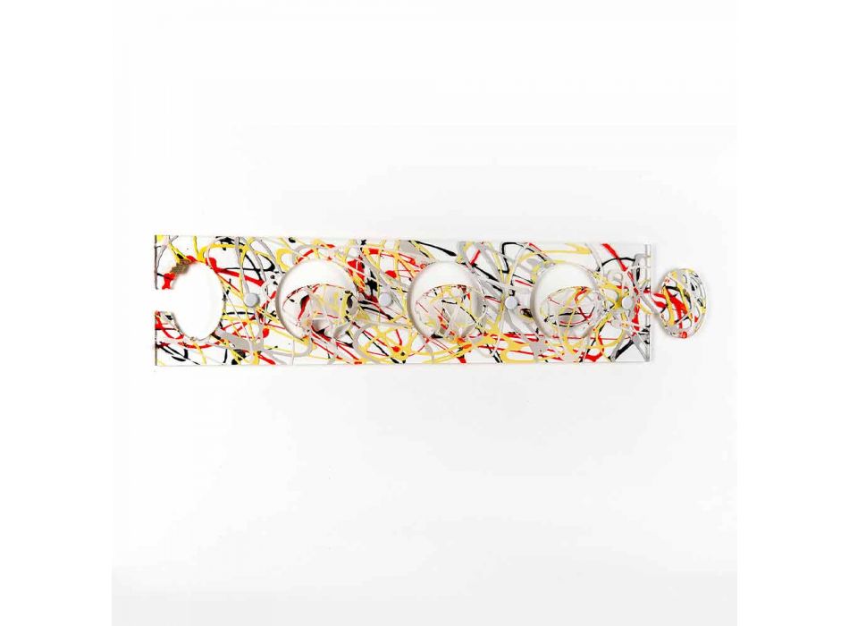 Design Wall Coat Hanger i Triple Colored Plexiglass 2 Pieces - Fratack Viadurini