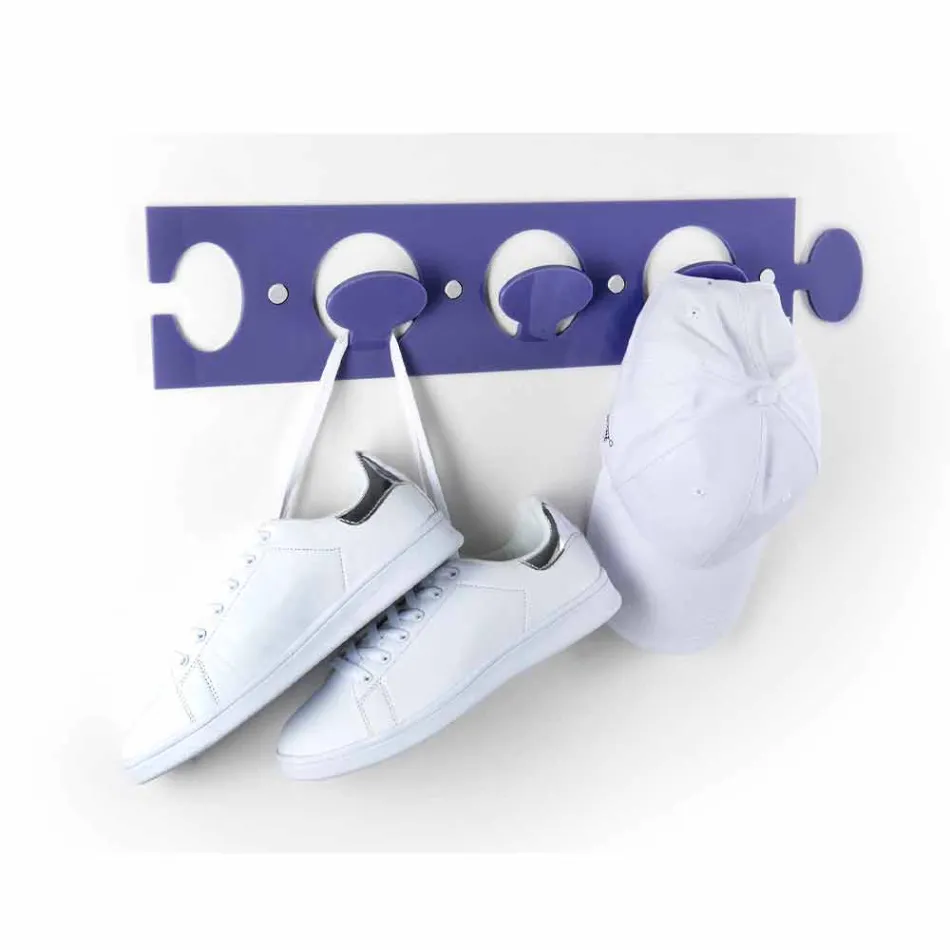 Design Wall Coat Hanger i Triple Colored Plexiglass 2 Pieces - Fratack Viadurini