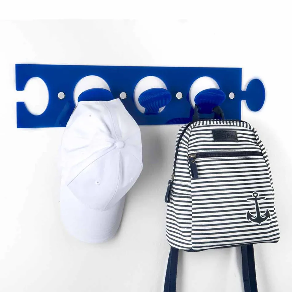 Design Wall Coat Hanger i Triple Colored Plexiglass 2 Pieces - Fratack Viadurini