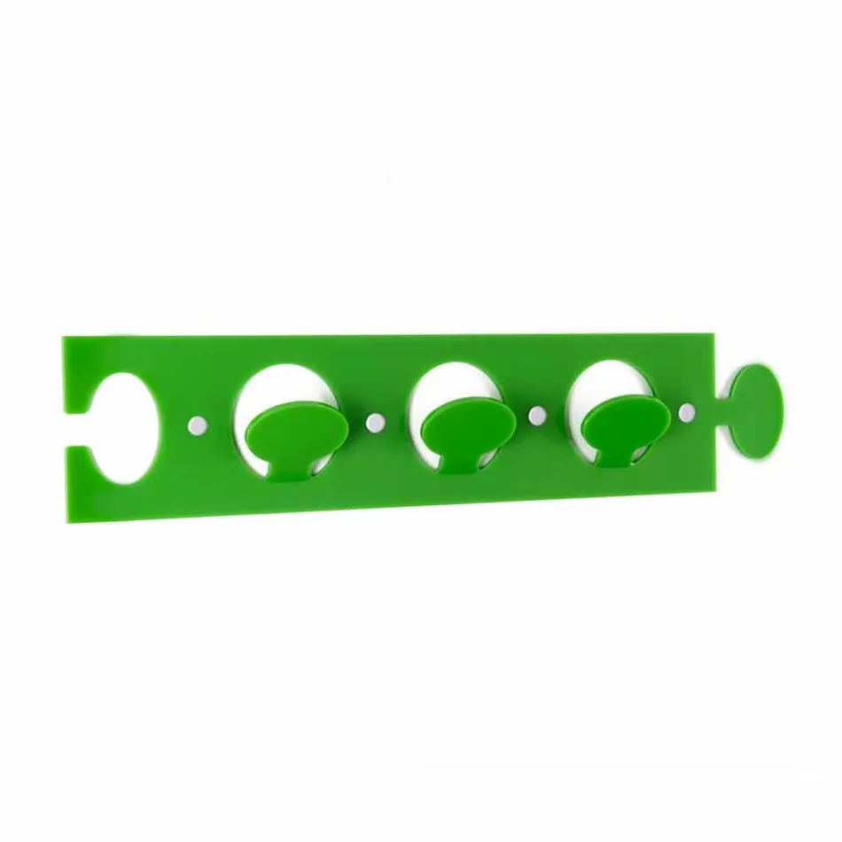 Design Wall Coat Hanger i Triple Colored Plexiglass 2 Pieces - Fratack Viadurini