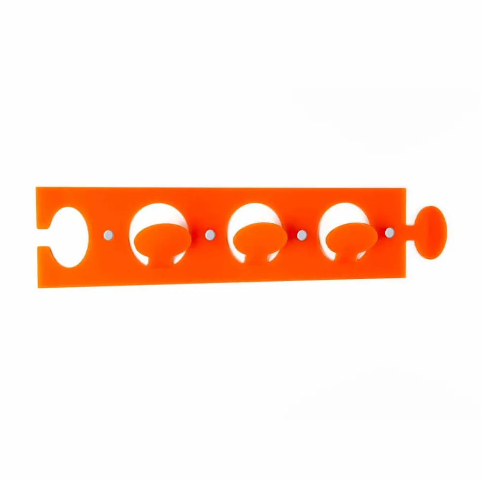 Design Wall Coat Hanger i Triple Colored Plexiglass 2 Pieces - Fratack Viadurini