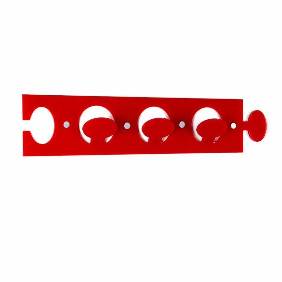 Design Wall Coat Hanger i Triple Colored Plexiglass 2 Pieces - Fratack Viadurini