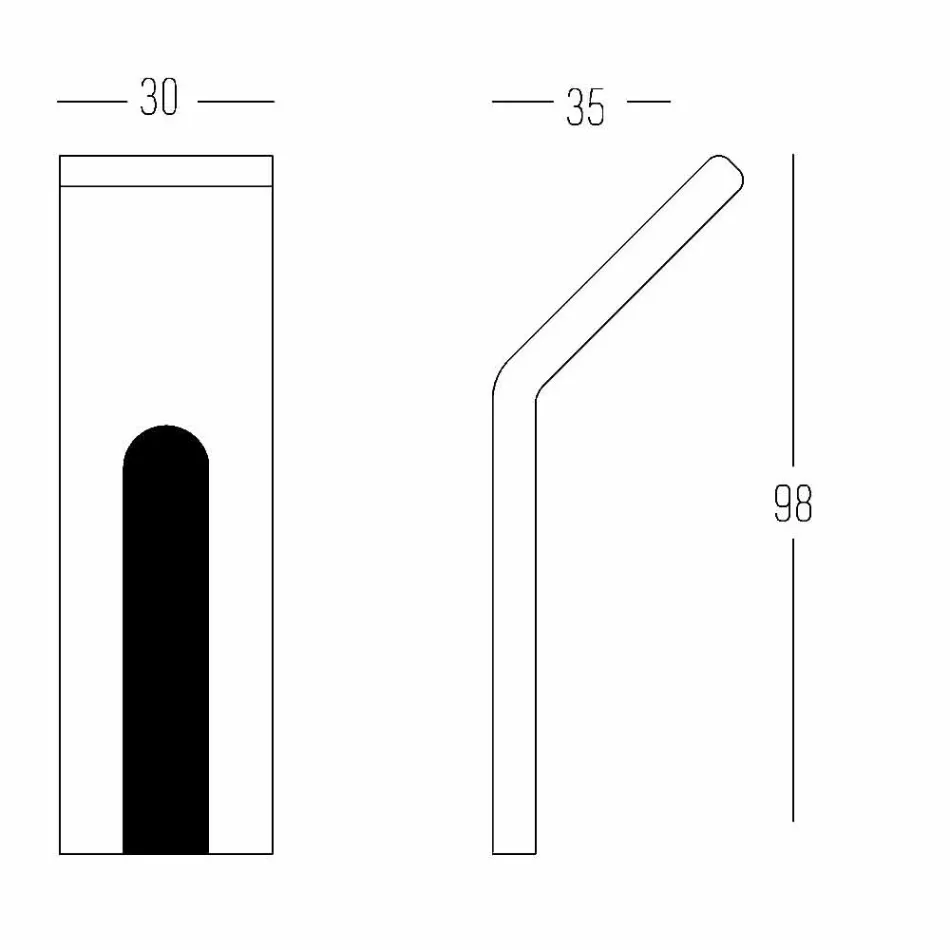 Corian väggrockställ med vit eller svart insats, 3 stycken - Appiccio Viadurini
