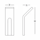 Corian väggrockställ med vit eller svart insats, 3 stycken - Appiccio Viadurini