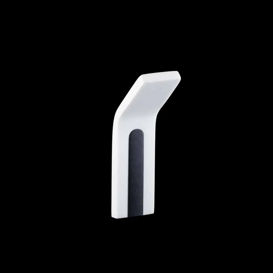 Corian väggrockställ med vit eller svart insats, 3 stycken - Appiccio Viadurini