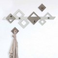 Vit och beige träväggfäste Modern geometrisk design - Klimt