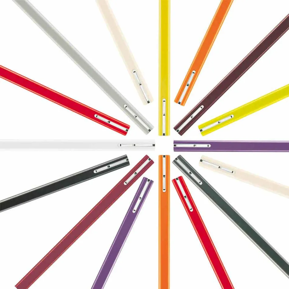 Väggrockhängare i lackerad Mdf med dubbel krok tillverkad i Italien - kvicksilver Viadurini