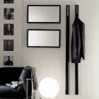 Väggrockhängare i lackerad Mdf med dubbel krok tillverkad i Italien - kvicksilver Viadurini