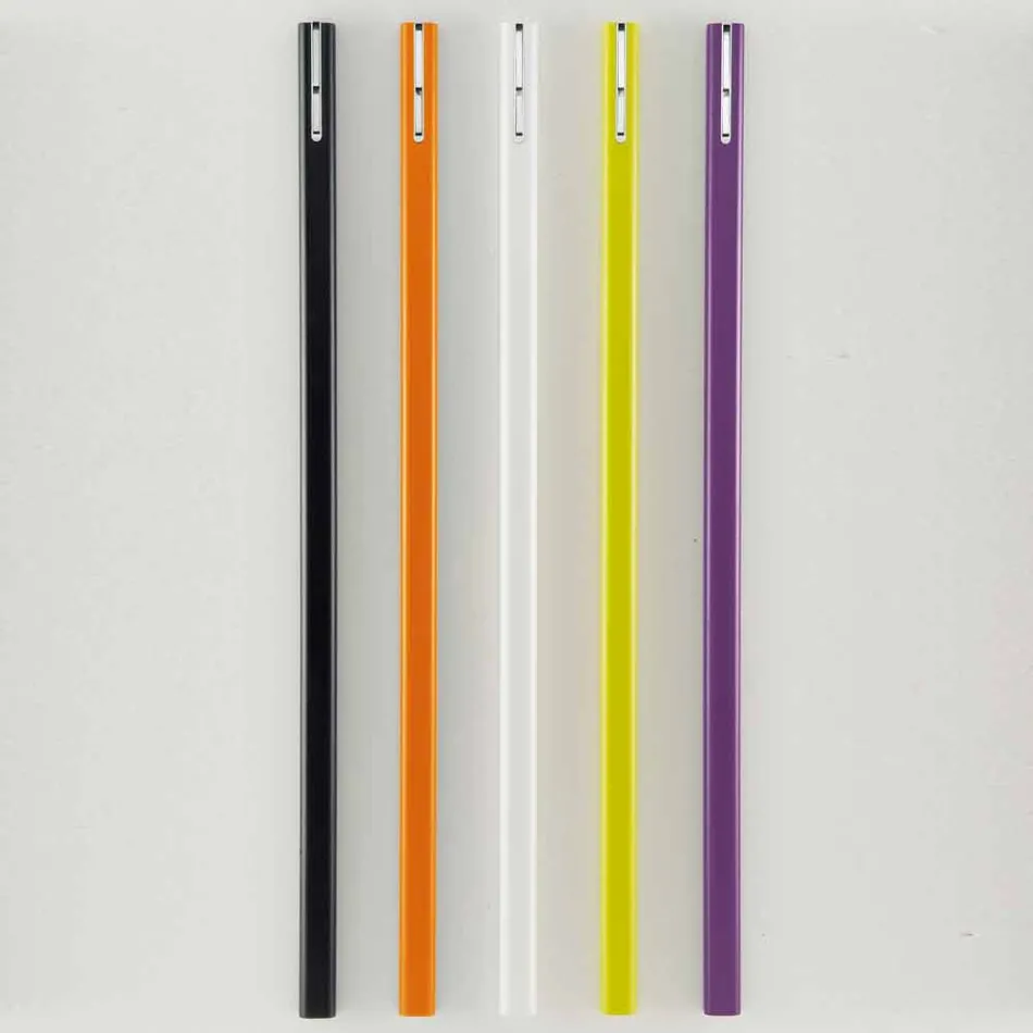 Väggrockhängare i lackerad Mdf med dubbel krok tillverkad i Italien - kvicksilver Viadurini