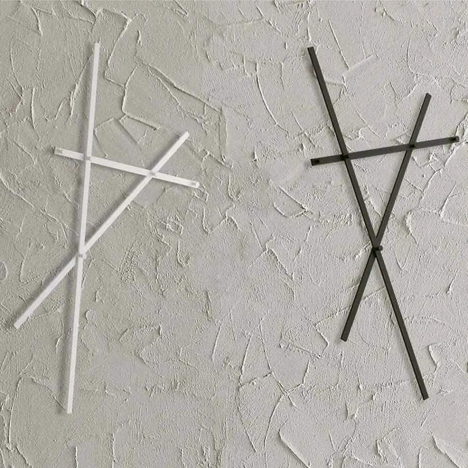 Väggrockställ i målad metall med 5 pinnar tillverkade i Italien - Olmium Viadurini