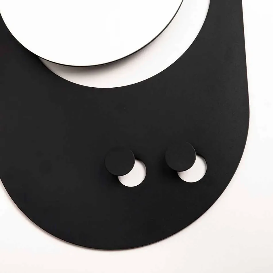 Modern väggrockställ i stål med spegel tillverkad i Italien - Pilippo Viadurini