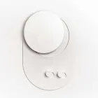 Modern väggrockställ i stål med spegel tillverkad i Italien - Pilippo Viadurini