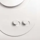 Modern väggrockställ i stål med spegel tillverkad i Italien - Pilippo Viadurini