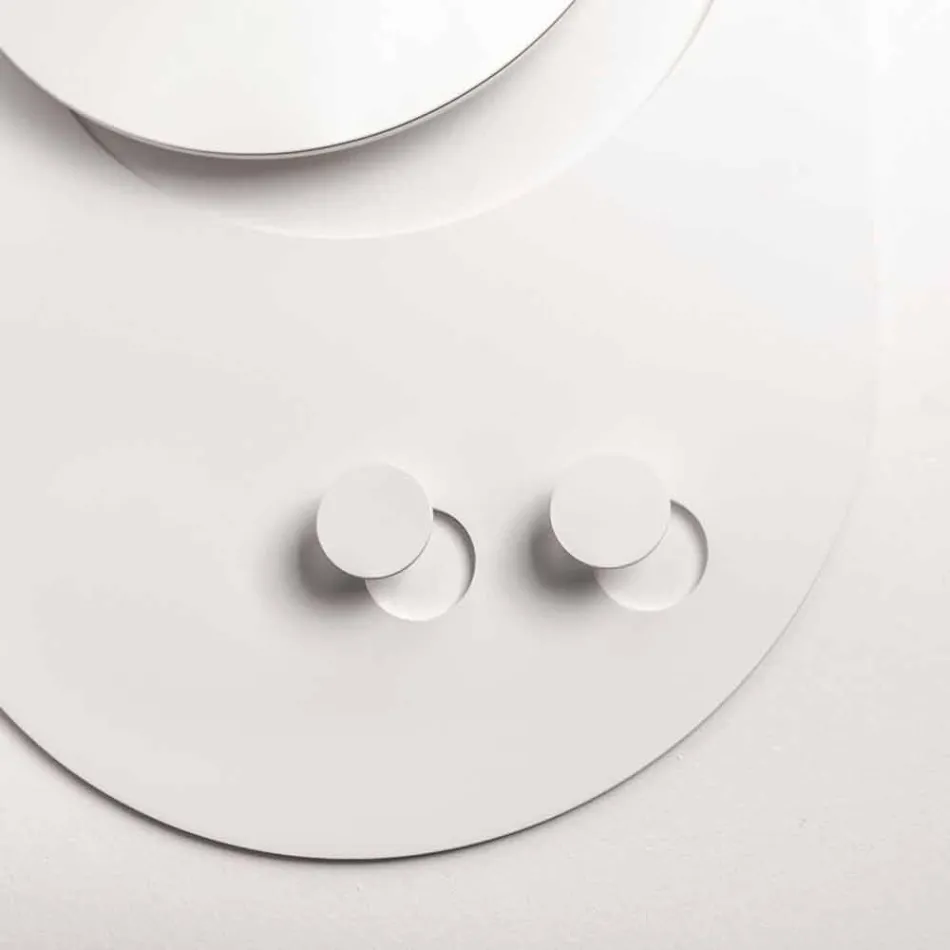 Modern väggrockställ i stål med spegel tillverkad i Italien - Pilippo Viadurini