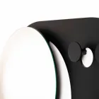 Modern väggrockställ i stål med spegel tillverkad i Italien - Pilippo Viadurini