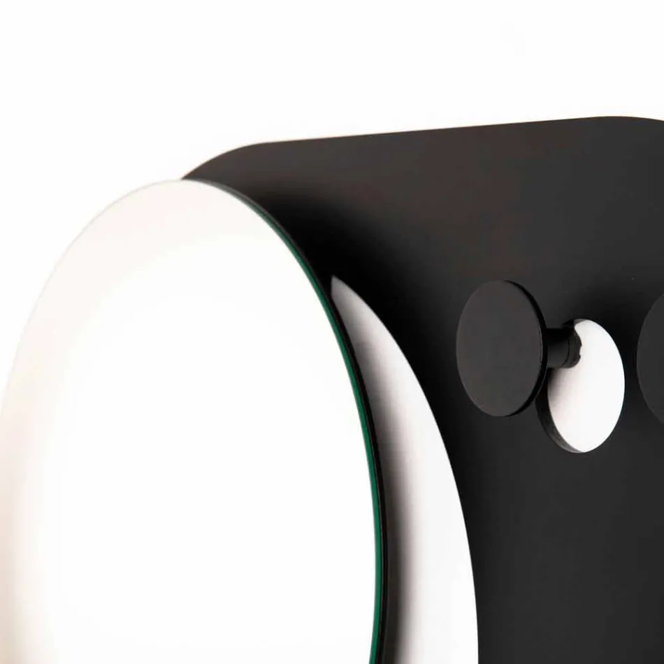 Modern väggrockställ i stål med spegel tillverkad i Italien - Pilippo Viadurini