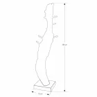 Kappstativ med struktur och pinnar i massiv teak - gran Viadurini