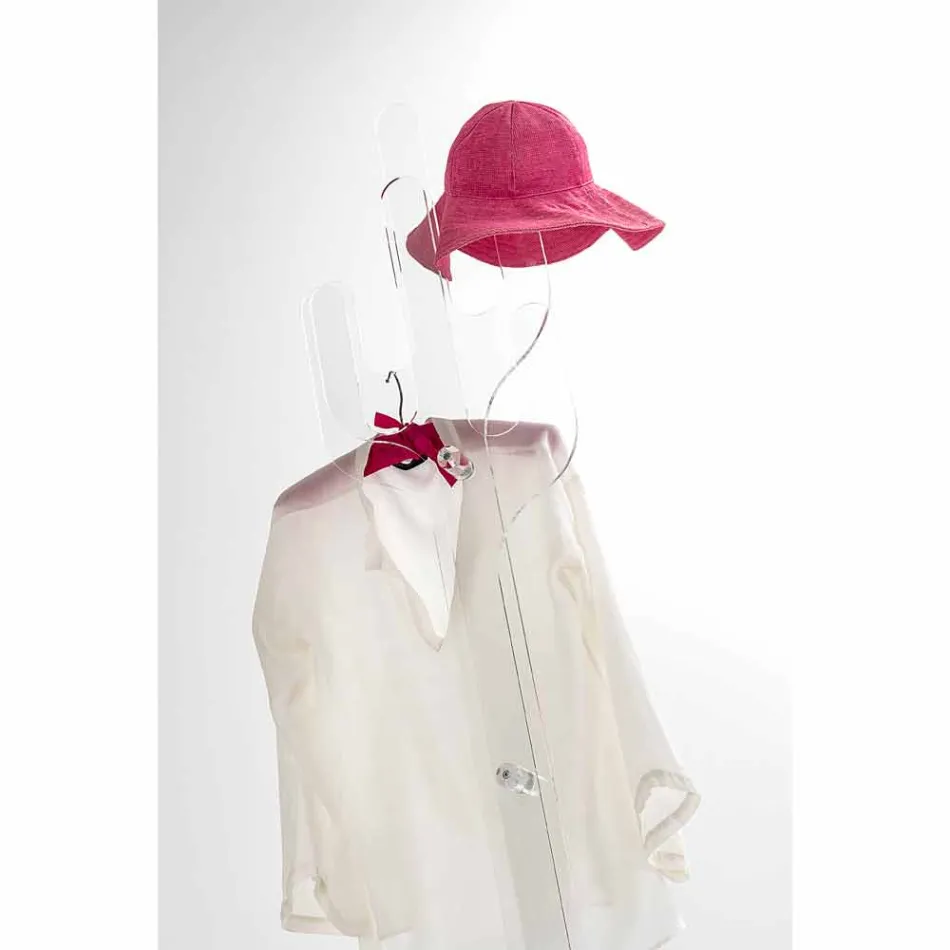 Klädhängare Cactus transparent modern design, tillverkad i Italien Viadurini