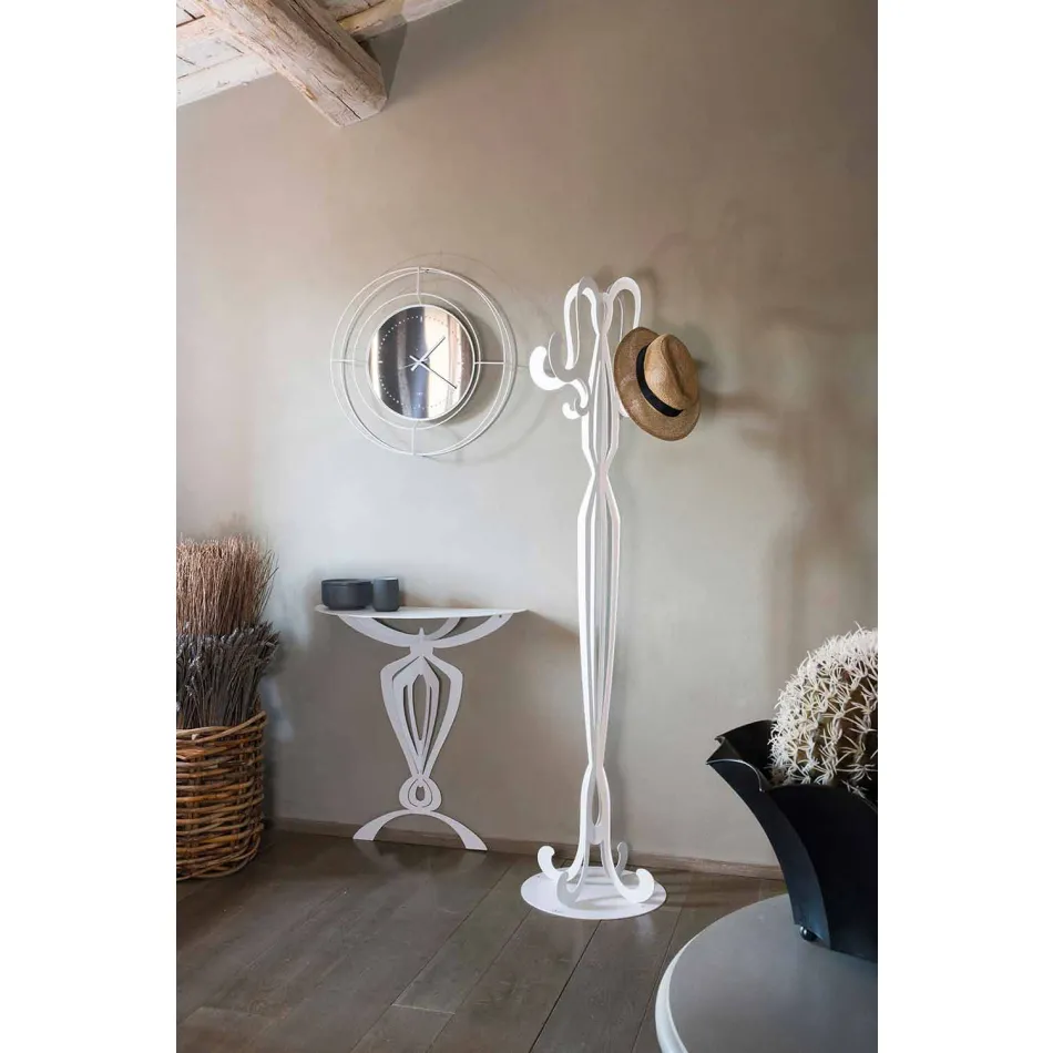 Åtta Hook Iron Design Coat Stand Made in Italy - Giunone Viadurini