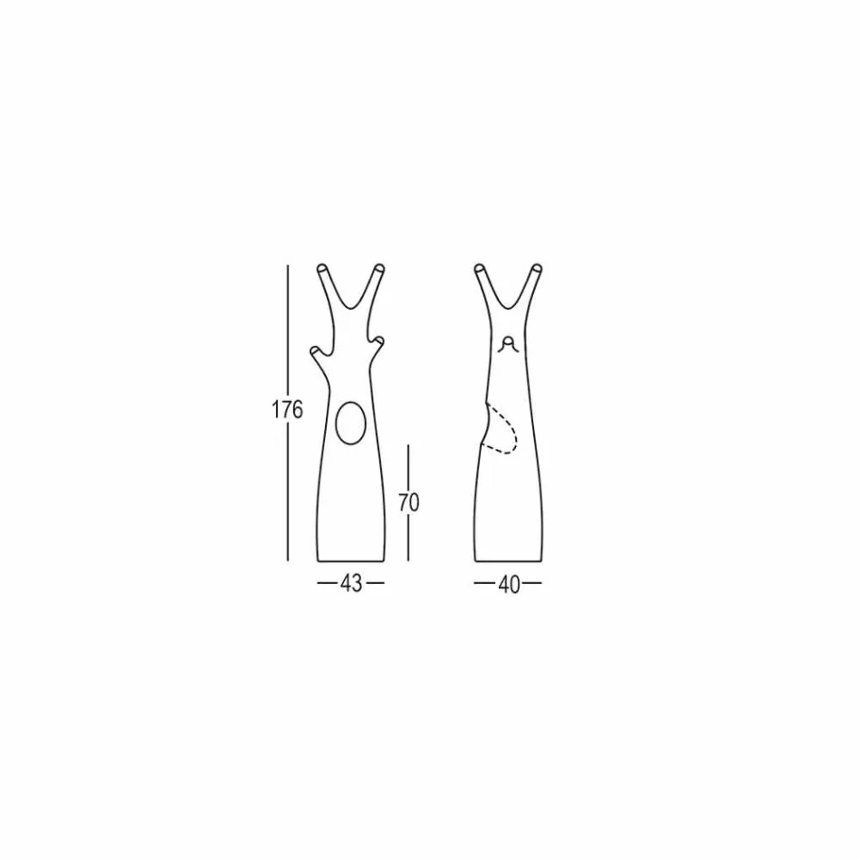 Trädrockställ i polyetendesign Tillverkad i Italien - Oldia Viadurini