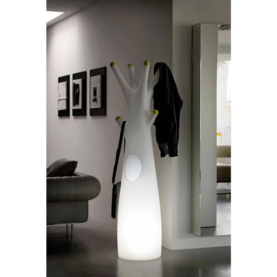 Luminous Coat Stand i polyeten med LED-ljus Tillverkad i Italien - Oldia Viadurini