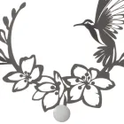 Klädhängare i järn med kolibridekoration tillverkad i Italien - nyckel Viadurini