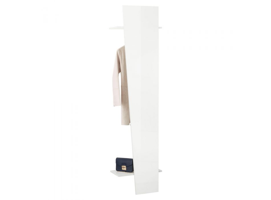 Oblique Design klädstativ i glansigt vitt trä eller skiffer - Joris Viadurini
