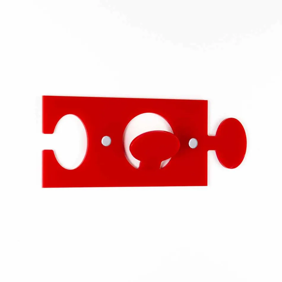 Vägghängare i färgad plexiglas enkel design 4 stycken - Fratack Viadurini