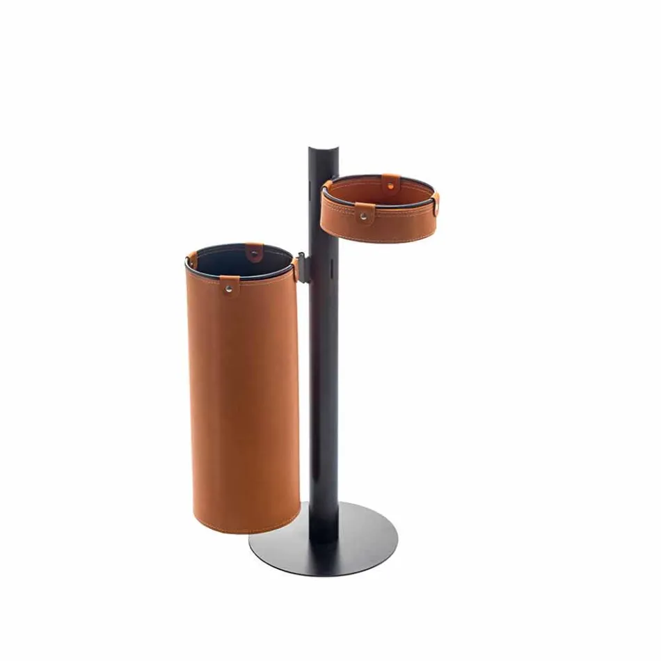 Läderhängare i modern design i tillverkad i Italien Läder - Adelfo Viadurini