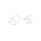 345° roterande vägglampa i metall Tillverkad i Italien - Lumi Viadurini