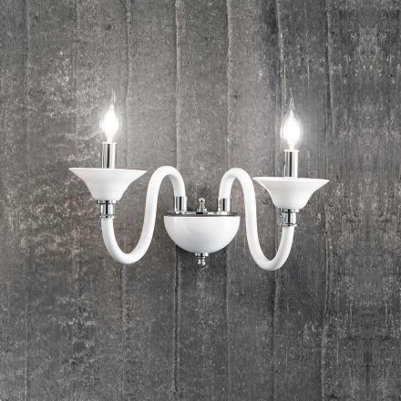 2 Lights Vägglampa i italienskt hantverksglas Klassisk stil - Mindful Viadurini